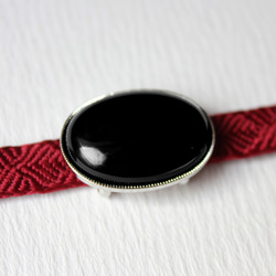 ●帯留 オニキス 3枚目の画像