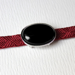 ●帯留 オニキス 4枚目の画像