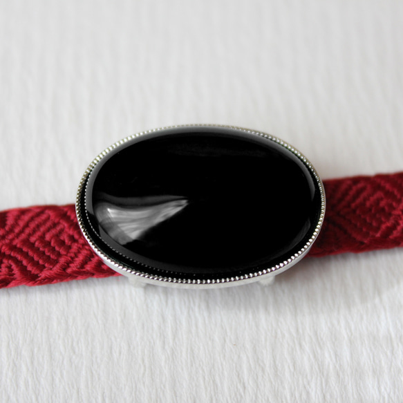 ●帯留 オニキス 5枚目の画像