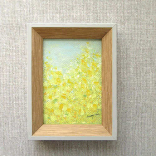 ミモザと春空（パステル画 額縁付き 送料無料） 絵画 takiyo 通販