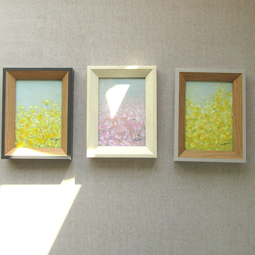 ミモザと春空（パステル画 額縁付き 送料無料） 絵画 takiyo 通販