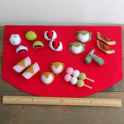 ミニ座布団 紗綾形 8cm角 4枚セット 置物用 飾り座布団 その他