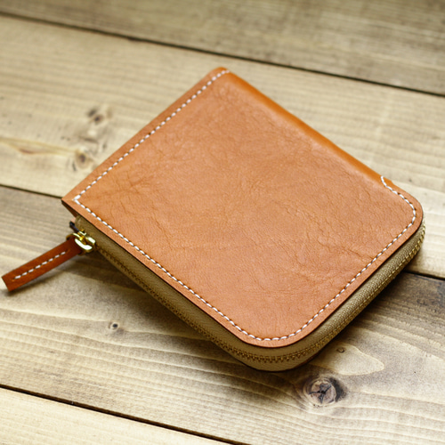 L字ファスナー財布 コンパクト イタリアンレザー NEWYORK ハンドメイド