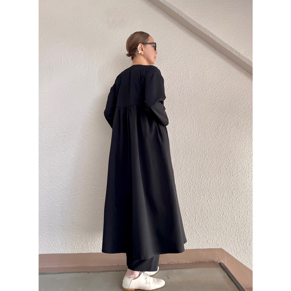 長さ選べる❣️2wayガウンドレス❤️一枚で完成する主役シルエット❤️羽織りとしても❤️BLACK❤️秋冬春❤️式にも 15枚目の画像