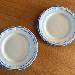 フランスの古い花リムピュータープレート エタン フランス