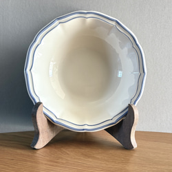 フランスの古い花リムピュータープレート エタン フランス