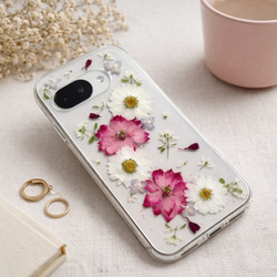 ほぼ全機種対応スマホケース❁】押し花スマホケース NO.504 押し花