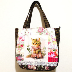 大きめトートバッグ 和柄 龍 龍神 竜 ハンドメイド ショルダーバッグ