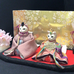 猫だって端午の節句 こいのぼりに乗った猫 江戸縮緬 その他置物 ねこ