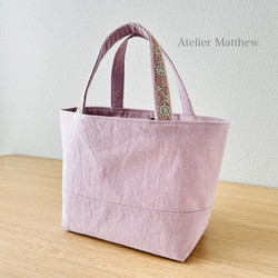 特集掲載｜【巾着付き】コットンリネンのふんわりエコバッグ・生成り