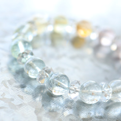 ☆プレミアムブレス☆…☆ガーデンファントムクォーツ：9.5ミリ＆水晶