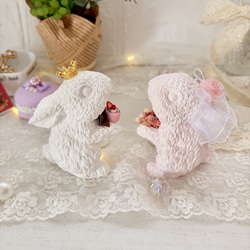 アロマストーン✨おしゃれ好きなテディベア♡ガラスの小瓶付き