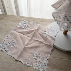 レースクロス ハンドメイド テーブルセンター リネン 手刺繍 レース