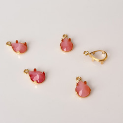 14kgf ピンクオパール ネックレス 一粒 桜色 春 お守り 天然石 6枚目の画像