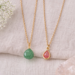 14kgf ピンクオパール ネックレス 一粒 桜色 春 お守り 天然石 4枚目の画像