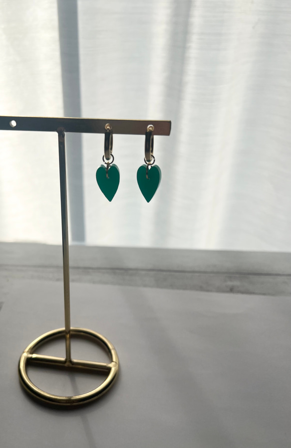 ハート×フープ　ピアス　イヤリング 4枚目の画像