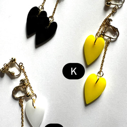 ハート×細身チェーン　ピアス　イヤリング 9枚目の画像