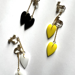 ハート×細身チェーン　ピアス　イヤリング 4枚目の画像