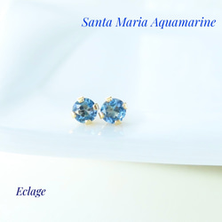 14kgf〉バイカラーサファイアのピアス（ブルー＆ホワイト） ピアス