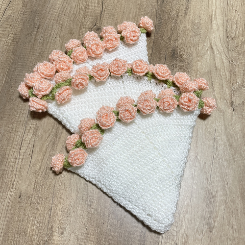 サーモンピンクの花束ブランケット ブーケブランケット フラワー