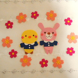 動物*くま＆うさぎ*せんせいありがとう*アルバム*カード*クラフト