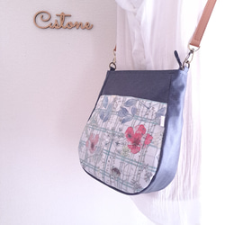 ハンドメイド リバティ 魔女子さんノワール 通勤バッグ A4ケース入る