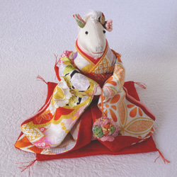 古布ちりめんのうさぎさん雛人形g その他人形 FUGOWEST 通販 5075748