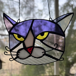 猫図鑑《猫サンキャッチャー》ステンドグラス【アラブの王子】 サン