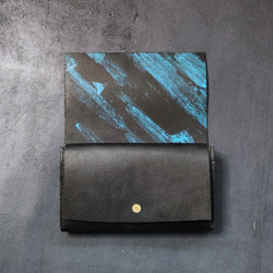 薄い二つ折り財布 ハンドメイド 姫路レザー ヌメ革 手縫い メンズ