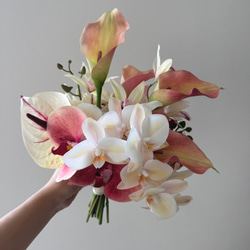 芍薬♪ウェディングブーケ ブートニア付き ピオニーブーケ ブーケ