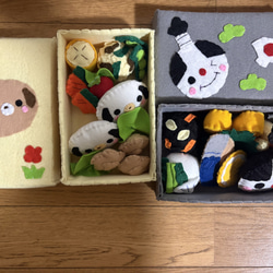 受注制作フェルトままごと 三段おせち おもちゃ・人形 ぶーにゃん 通販