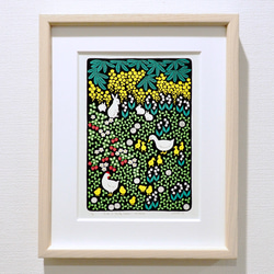 版画 Lucky Garden（シルクスクリーンプリント） 版画 Laviolaluna