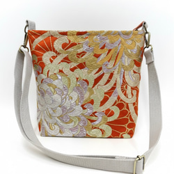 日本の着物帯リメイク｜タペストリー＆クッションカバー セット｜扇と