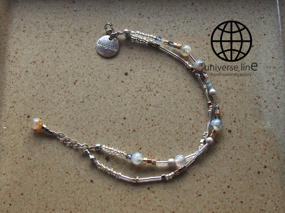 ohana bracelet - agate silver 2枚目の画像