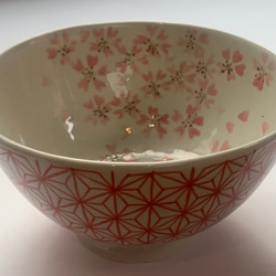 虹色のお花のお茶碗（1つのお値段です） 茶碗・めし碗 手作り陶器Rie