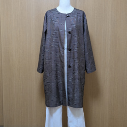 SOLD　着物リメイク　ロングベスト　大島紬　フリーサイズ SOLD 着物リメイク ロングベスト 大島紬 フリーサイズ ベスト さらあお