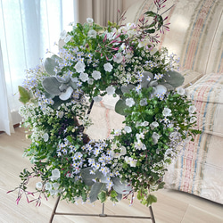ビオラと葉牡丹の寄せ植えリース ☆*:.｡. 幸せのwreath 「 木漏れ日と
