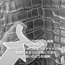 ワニ革  クレイ仕上げ  ウォルナット「長財布向け」サイズ No.CM0208 10枚目の画像
