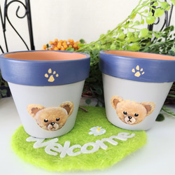 クマちゃん植木鉢2個 一輪挿し・花瓶・花器 gotyan 通販 20498271