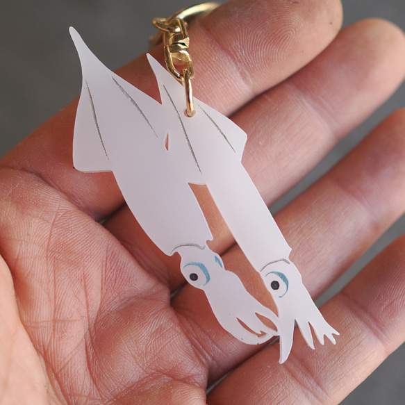 ヤリイカのアクリルキーホルダー 2枚目の画像