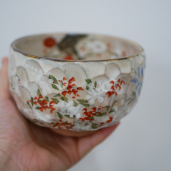 京焼・清水焼 乾山写し 絵替わり 豆皿（波と舟） 薬味皿・豆皿 Shun