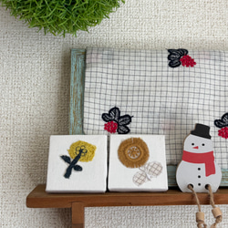 レア＊wolf＆flower、オオカミさんブローチ〇ミナペルホネン ブローチ