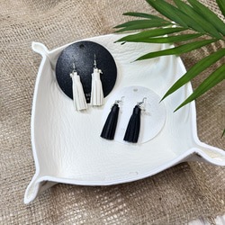 【フォーマルでもOK】鹿革フリンジピアス　イヤリング変更可 7枚目の画像