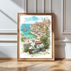 日本画 風景画 ミニフレーム「彩の舞」岩絵具 印象派 絵画 Kenro Art
