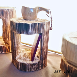 切株ウッドスツール・丸太サイドテーブル・無垢無塗装・オーガニック