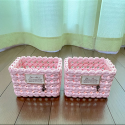 No.21 卓上マスクケース クラフトバンド 小物入れ ハンカチ入れ
