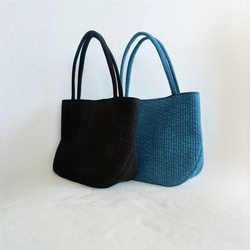 手織りひまわりハンドバッグバッグかぎ針編み糸自家製ハンドバッグ