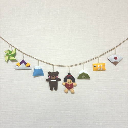 ガーランド フェルト ハンドメイド こどもの日 こいのぼり 金太郎 兜
