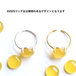春季新品【低過敏性】含羞草黃玉髓銀/醫用不銹鋼（戒指） 第4張的照片