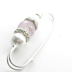 カラークォーツに込めた言葉の数々は、やがて玄関の扉を開けて旅立つのでしょう♪<カブトピンブローチ>SB1197 4枚目の画像